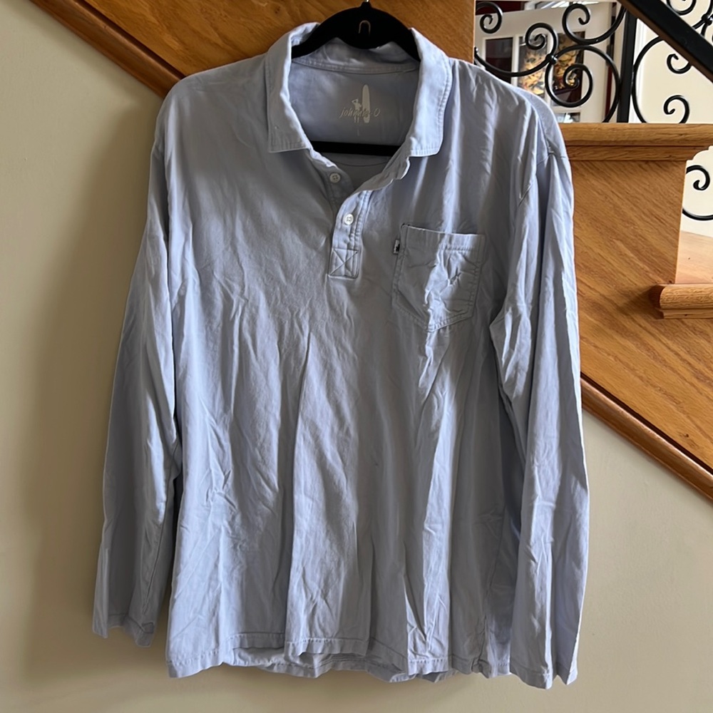 johnnie-O Top Size Large Pale Blue New Without Tags